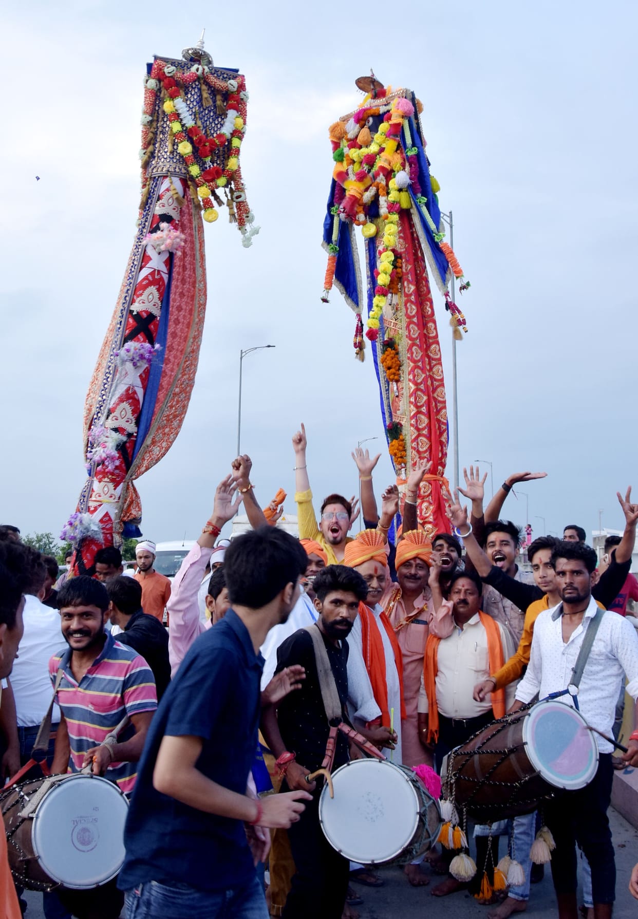 The sticks reached Mhadi with pomp, cheers echoed