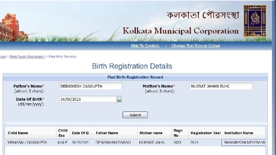 Birth certificate of Nusrat Jahan’s son reveals the name of father