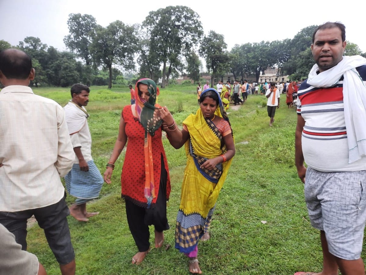 Two child died due to drowned in pit full fill of water dead body found while floating in ballia