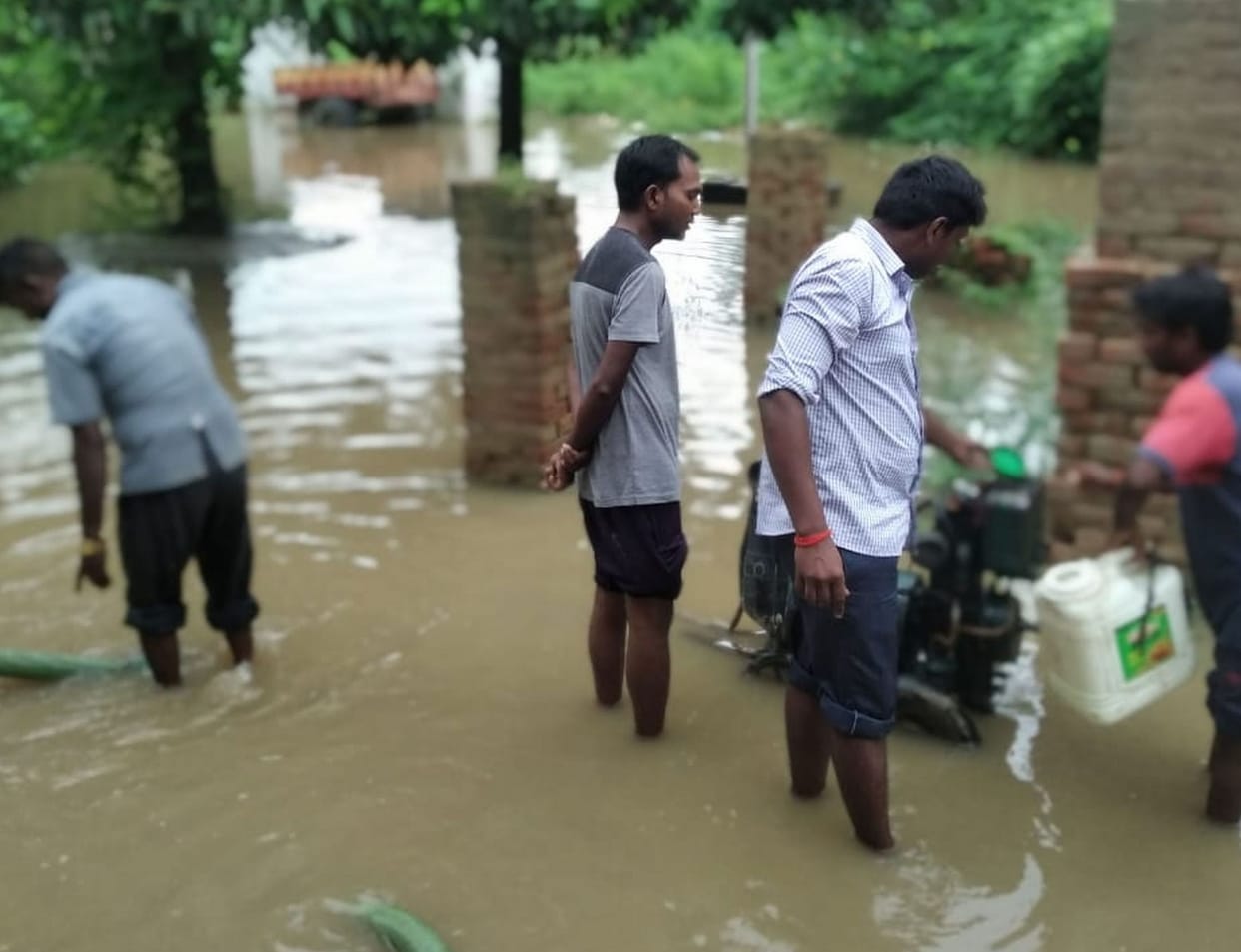 Waterlogging remained in place for the second day as well