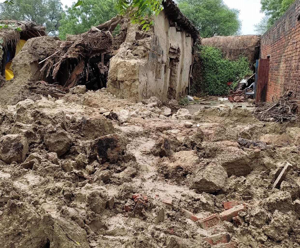 Middle-aged killed, two injured due to house collapse