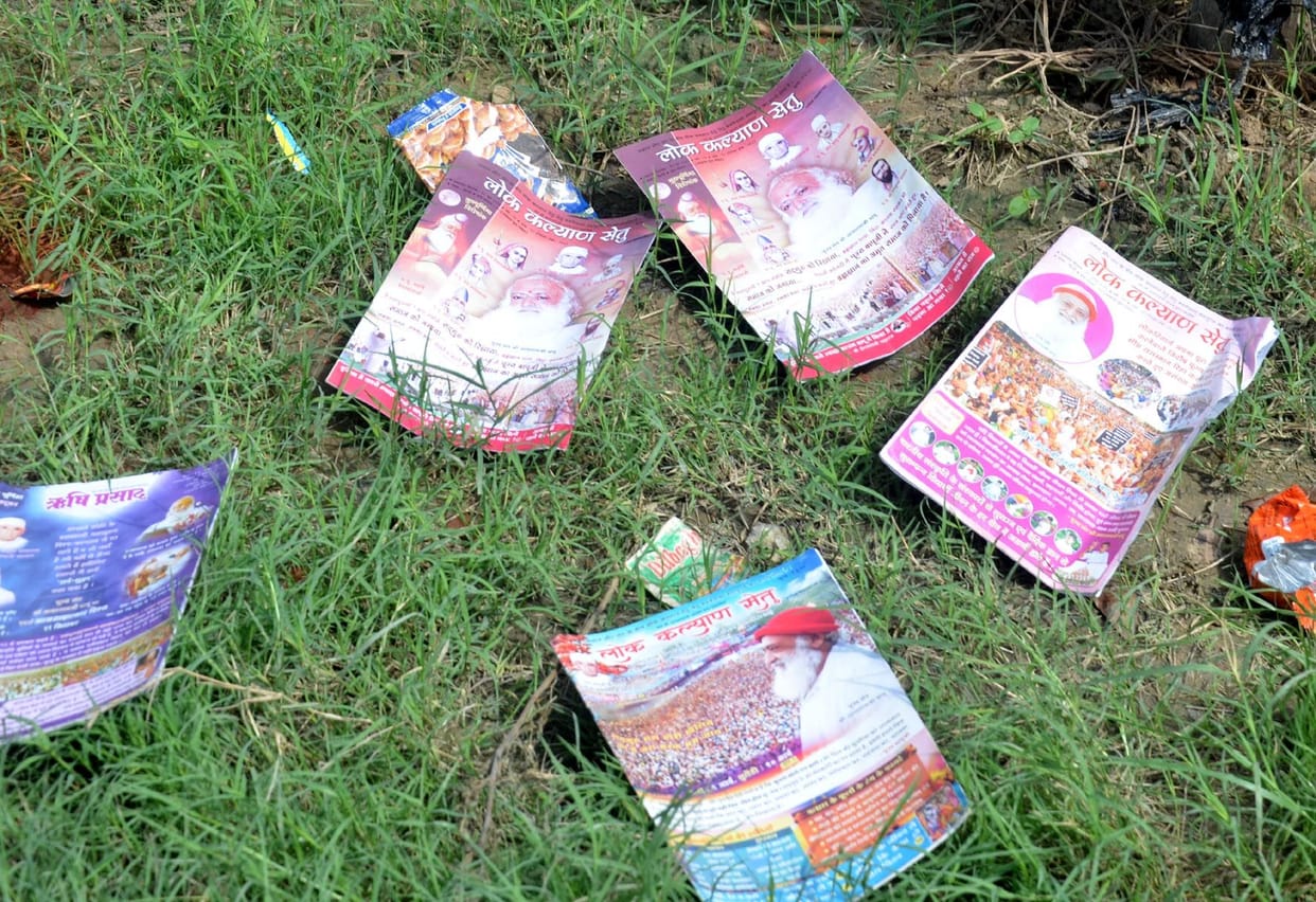 Asaram Babu's books thrown all over the place
