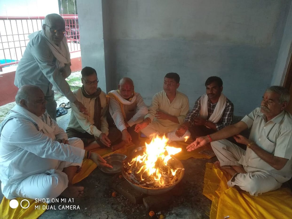 Havan worship on the birth anniversary of Vishwakarma