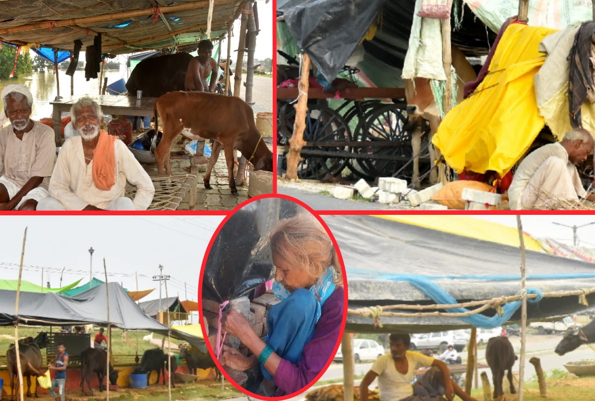 Heavy rain in Gorakhpur problem for flood affected people