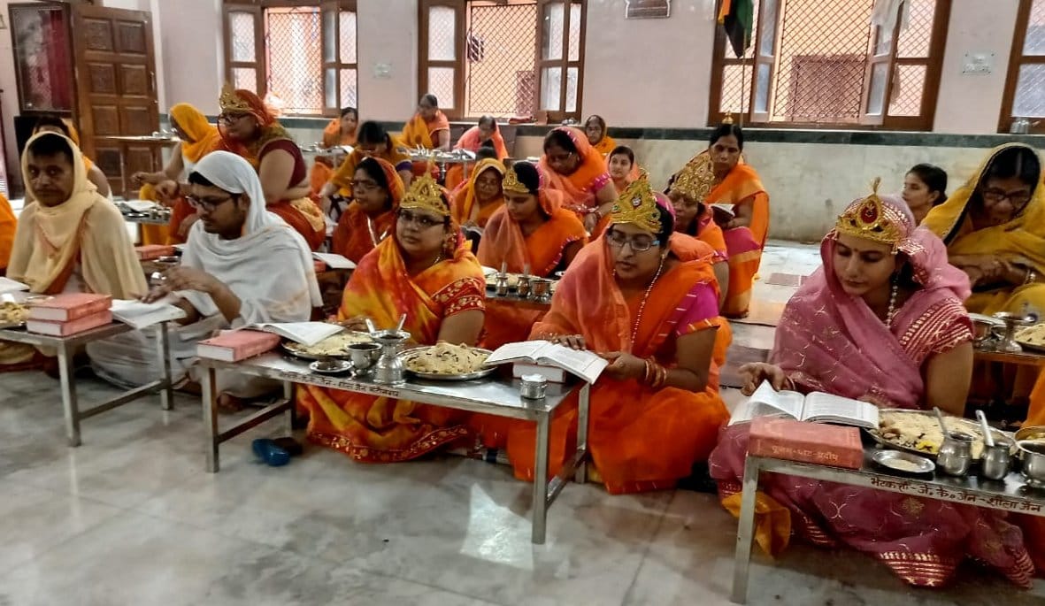 Inspired for charity by worshiping the best sacrifice religion