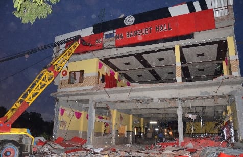 BDA ran a bulldozer at the smack smuggler's wedding ceremony, the police also helped in taking credit