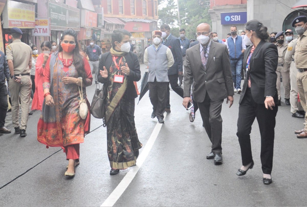 president ramnath kovind daughter Swati Kovind Visit Mall Road and Ridge Maidan Shimla