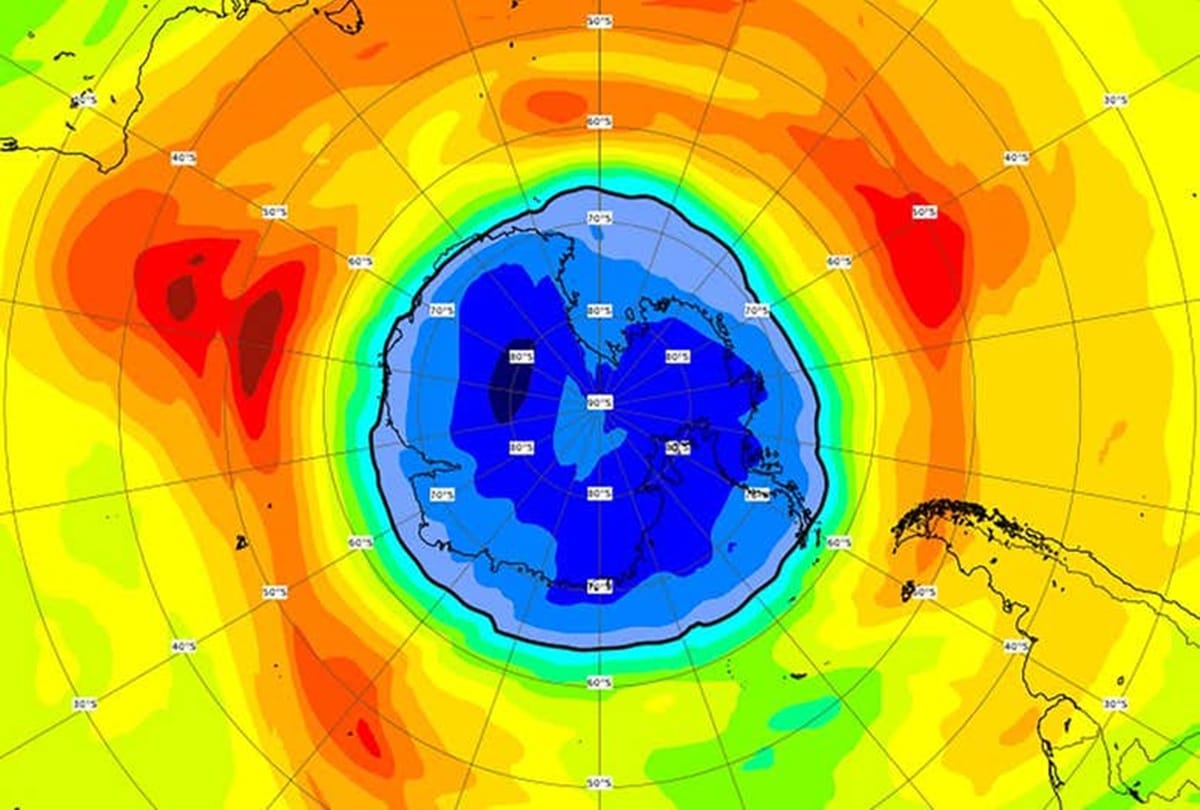 The Hole in Ozone layer over the South Pole is now bigger than continent of Antarctica