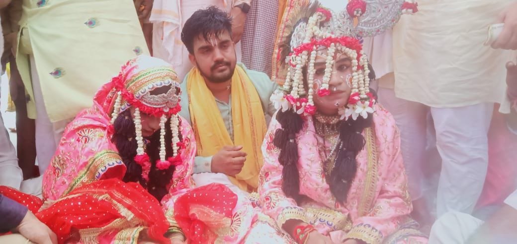 Mathura: Radhakrishna's lap filled with play in children's pastimes