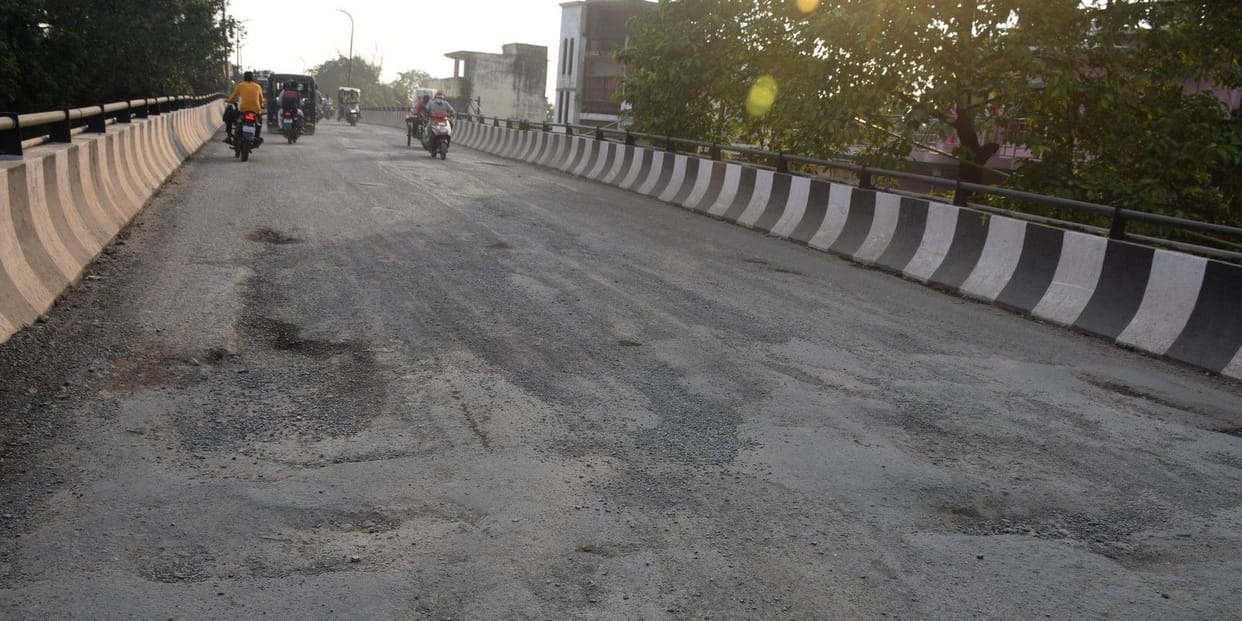 There are a thousand potholes on the road, people getting injured by falling