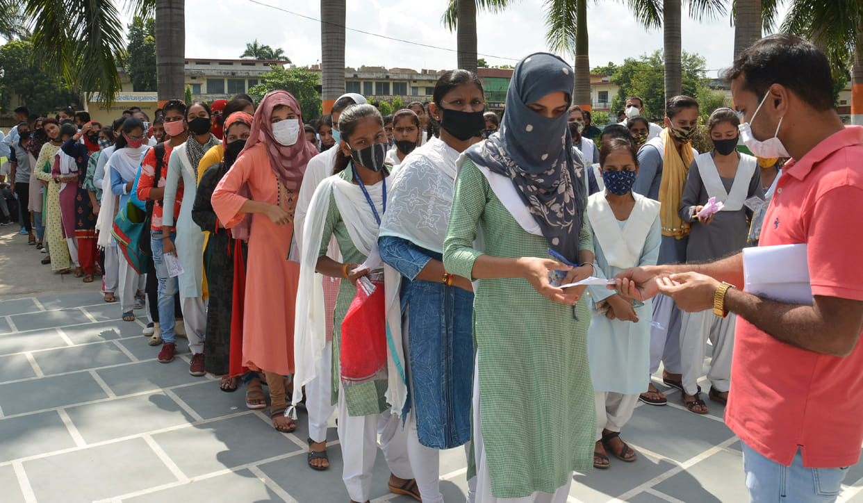 Students took examination for improvement of marks at five centers
