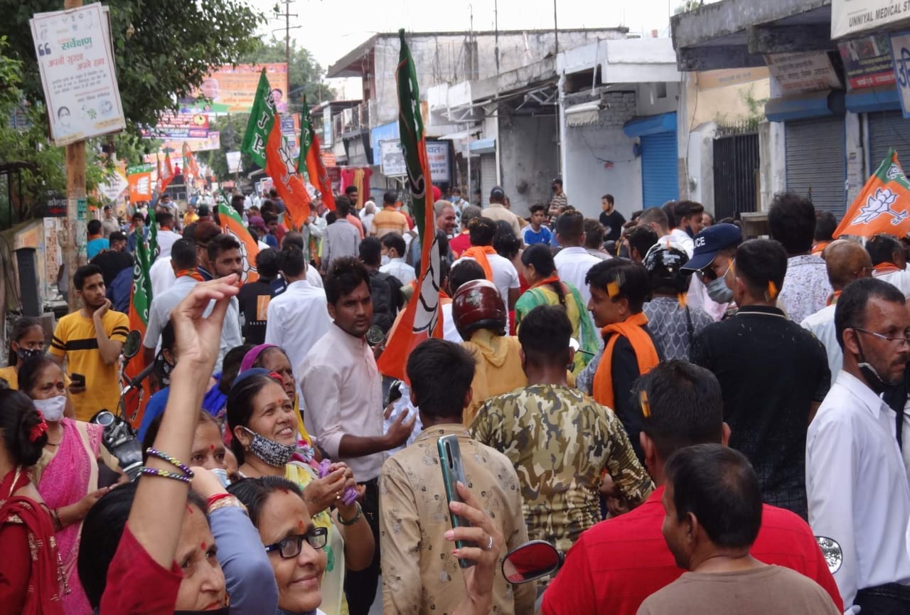 uttarakhand election 2022 : bjp jan ashirvad rally in rishikesh today, cm and big leaders present