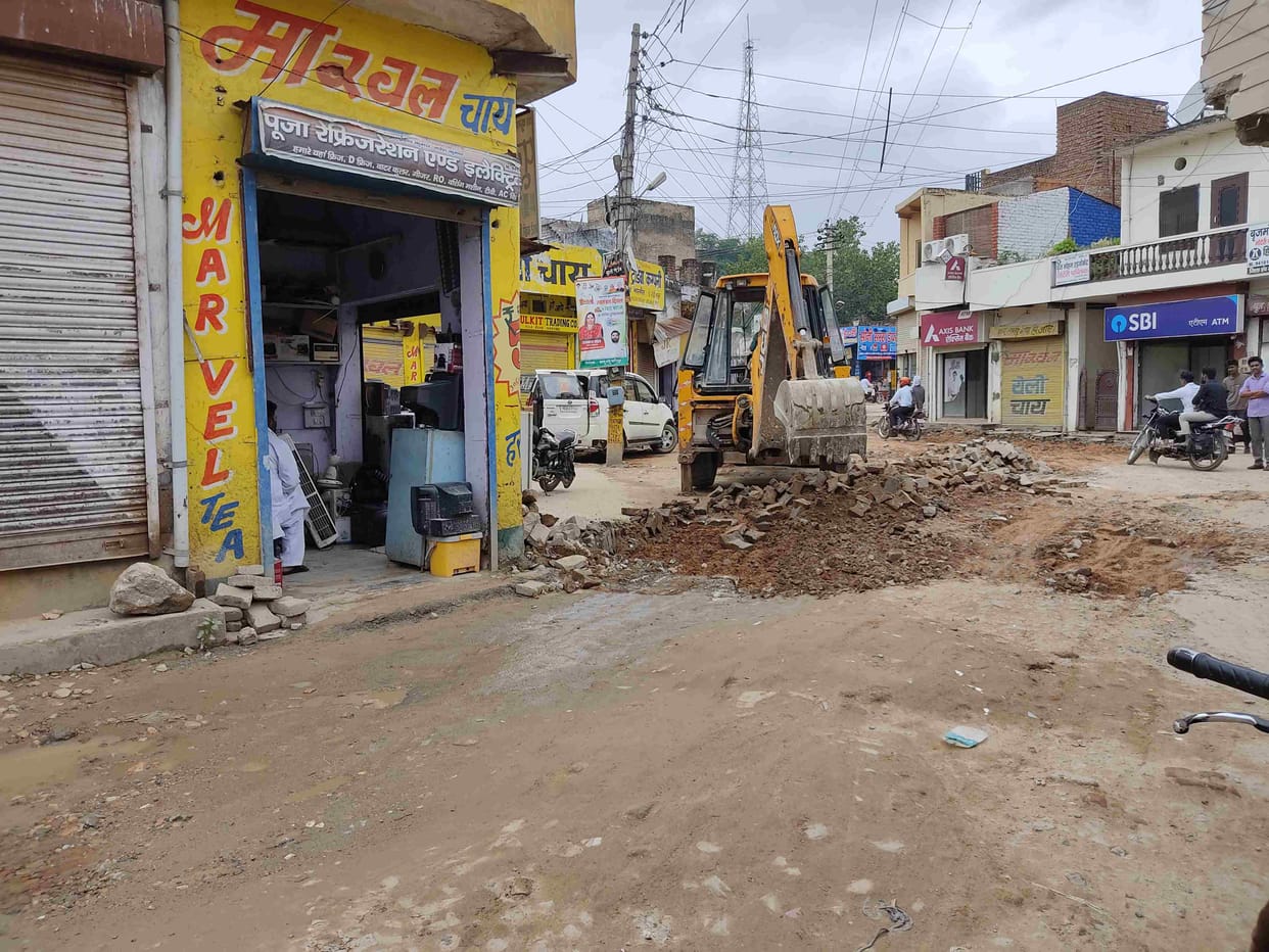 Road construction work started with the intervention of Human Rights Commission