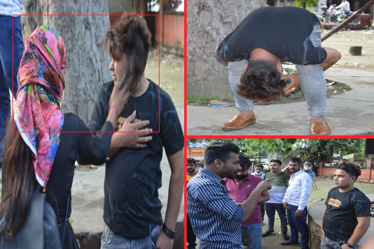 Meerut: accused beaten up after he molested  Girl in Gol Market saket, video viral