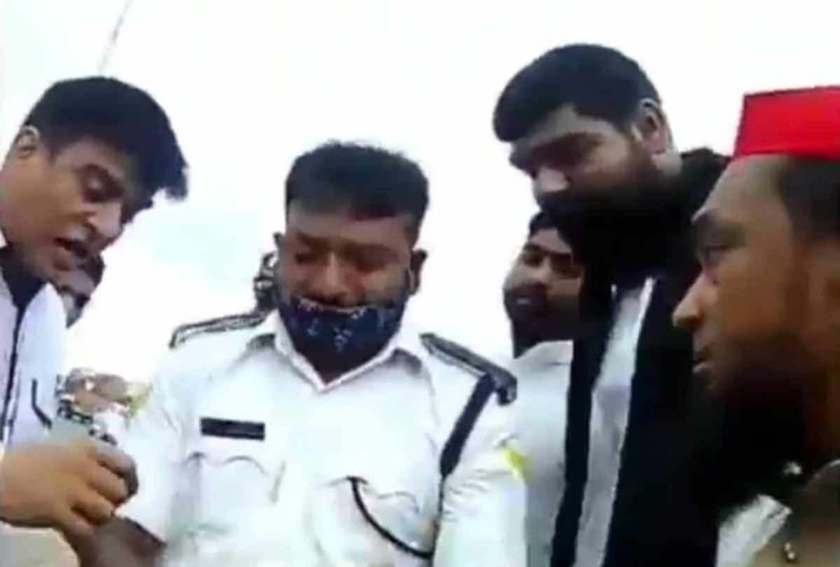 MLA Irfan entangled with traffic police: Controversy over taking photographs in SP leader Abu Azmi profession