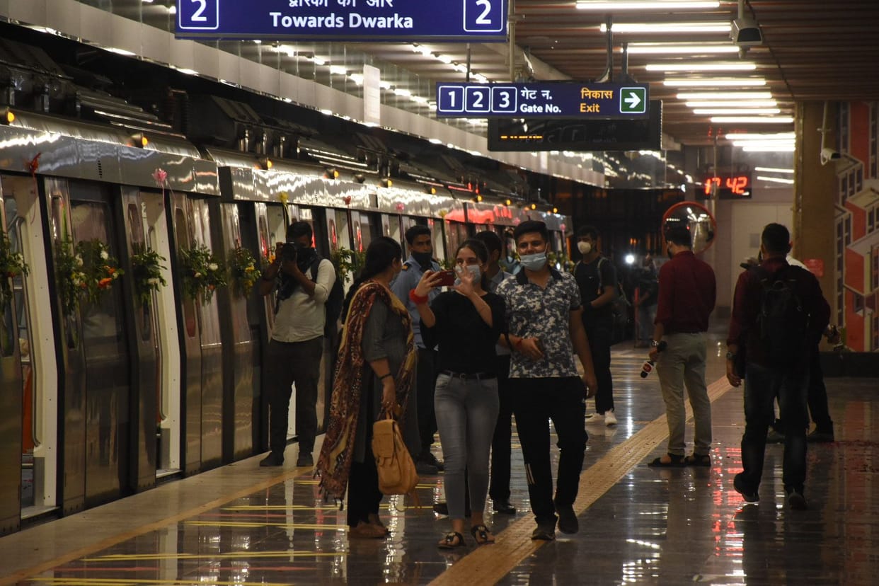 Metro ran from Najafgarh to Dhansa bus stand