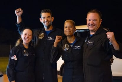 Space Tourism begins from Mission inspiration 4 Four passengers returned from space