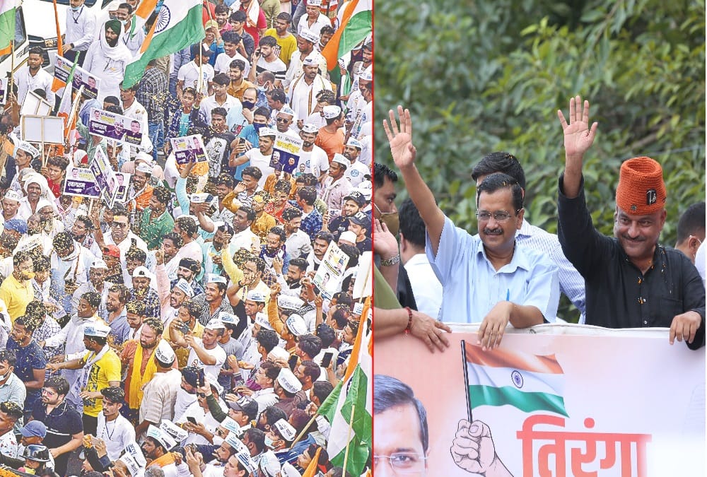 Uttarakhand Election 2022: Huge Crowd in Delhi CM Arvind Kejriwal Sankalp Yatra in haldwani Photos