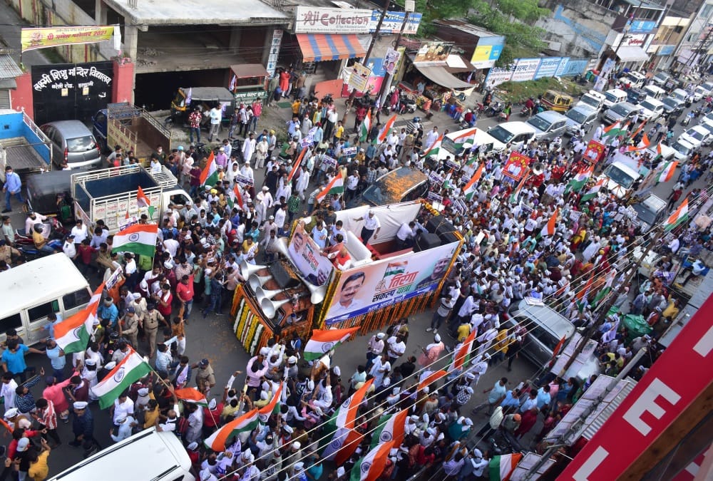 Uttarakhand Election 2022: Huge Crowd in Delhi CM Arvind Kejriwal Sankalp Yatra in haldwani Photos