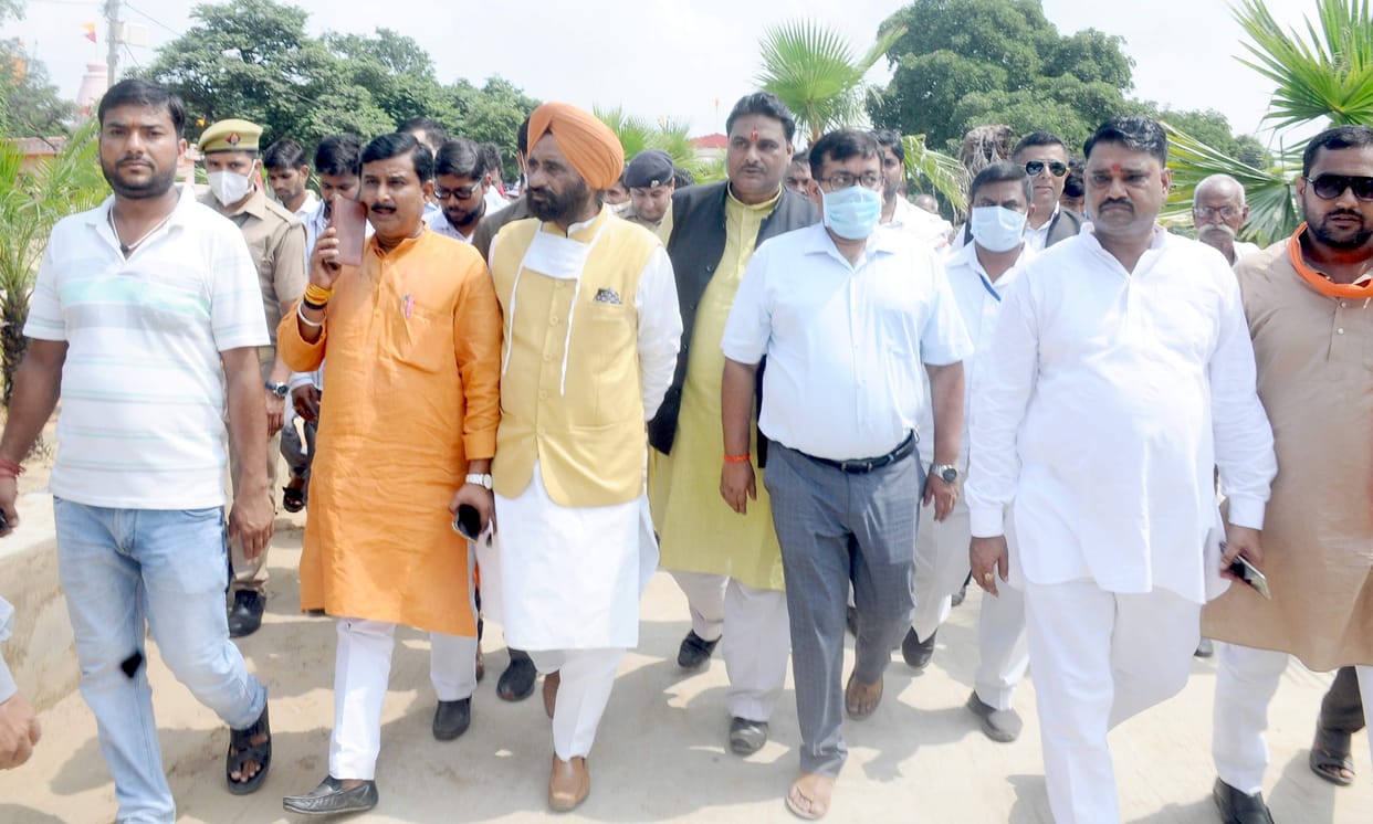 Minister in charge arrived to test the preparations for the Chief Minister's tour