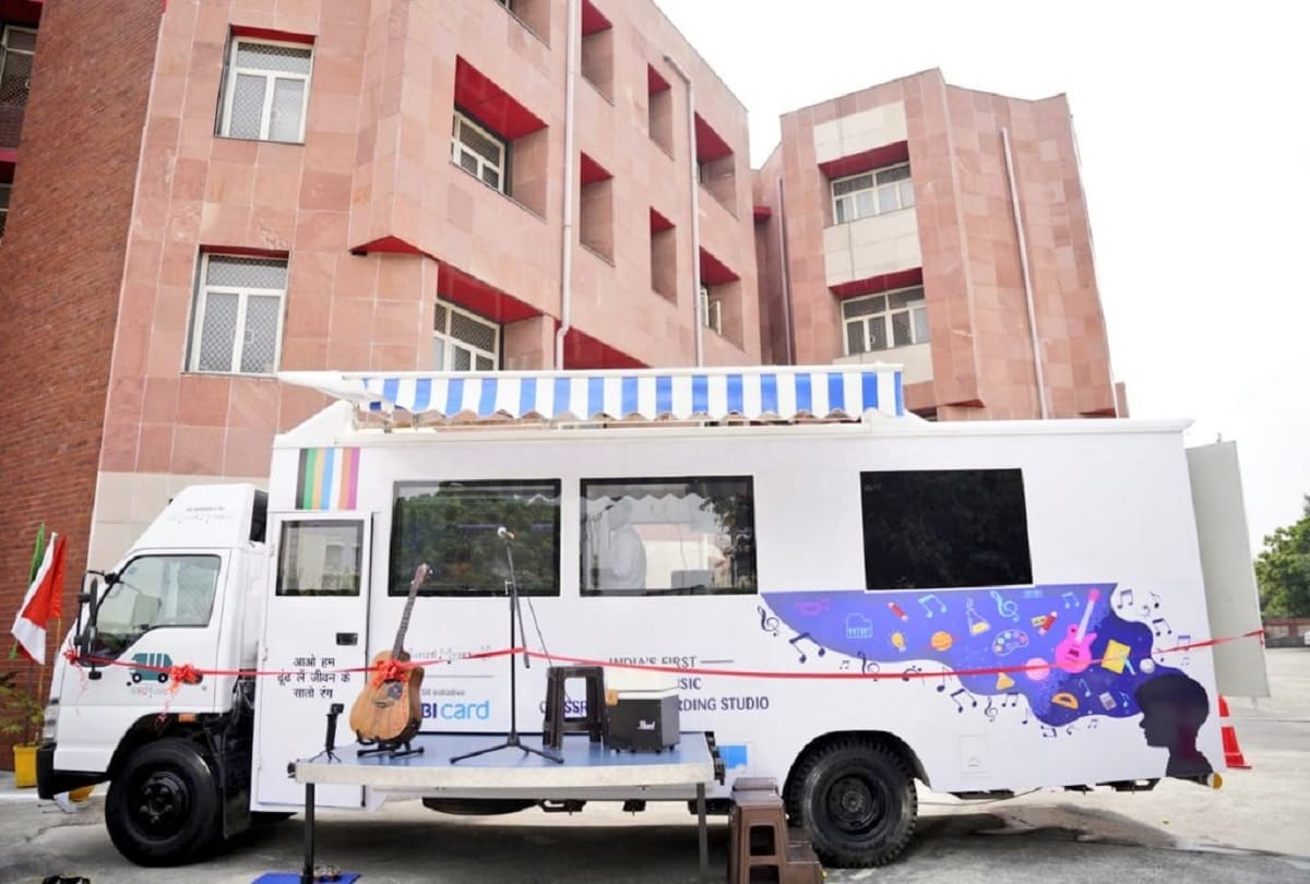 First ever work on School of specialized persormance Music bus launched for delhi government school students 