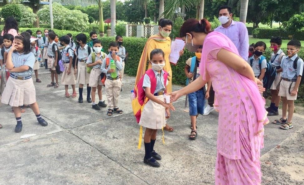 Education: 40.50 in government schools and 60 percent in private schools on the first day