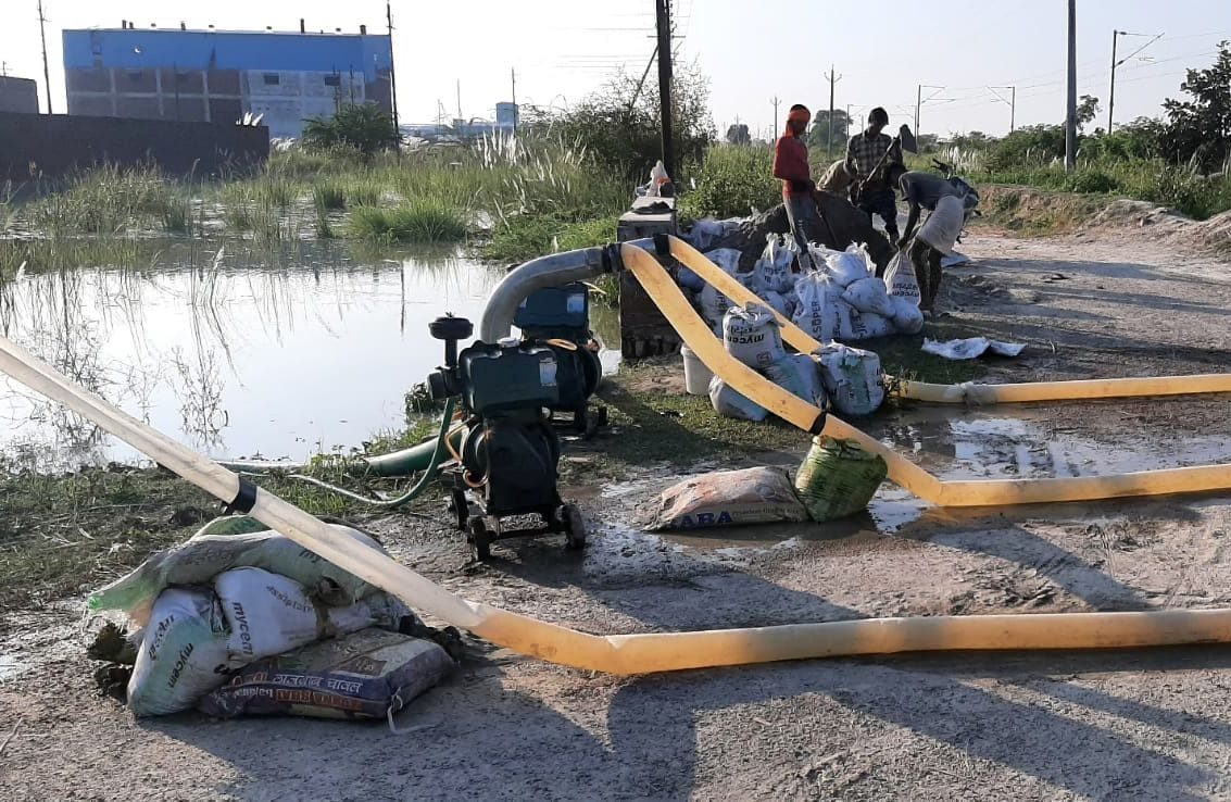 from industrial area water draining start