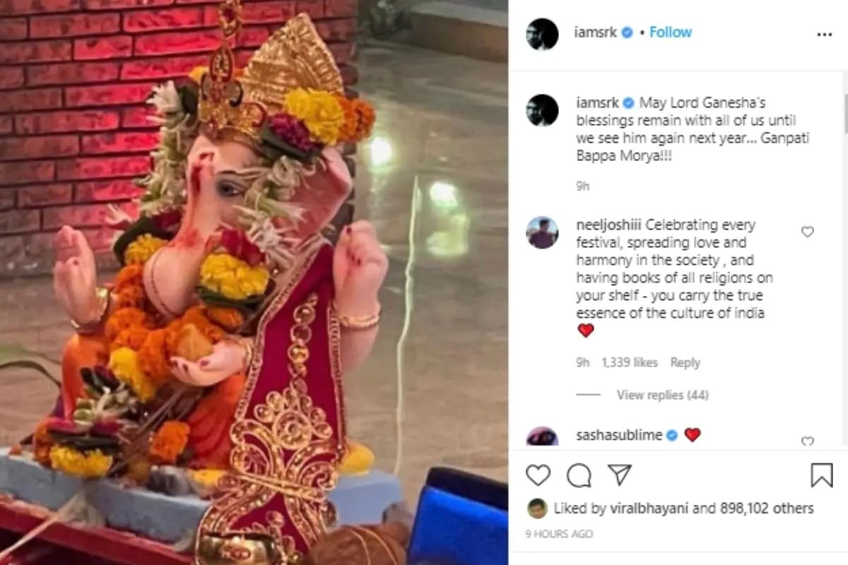Shah Rukh Khan faces brutal trolling for celebrating Ganesh visarjan