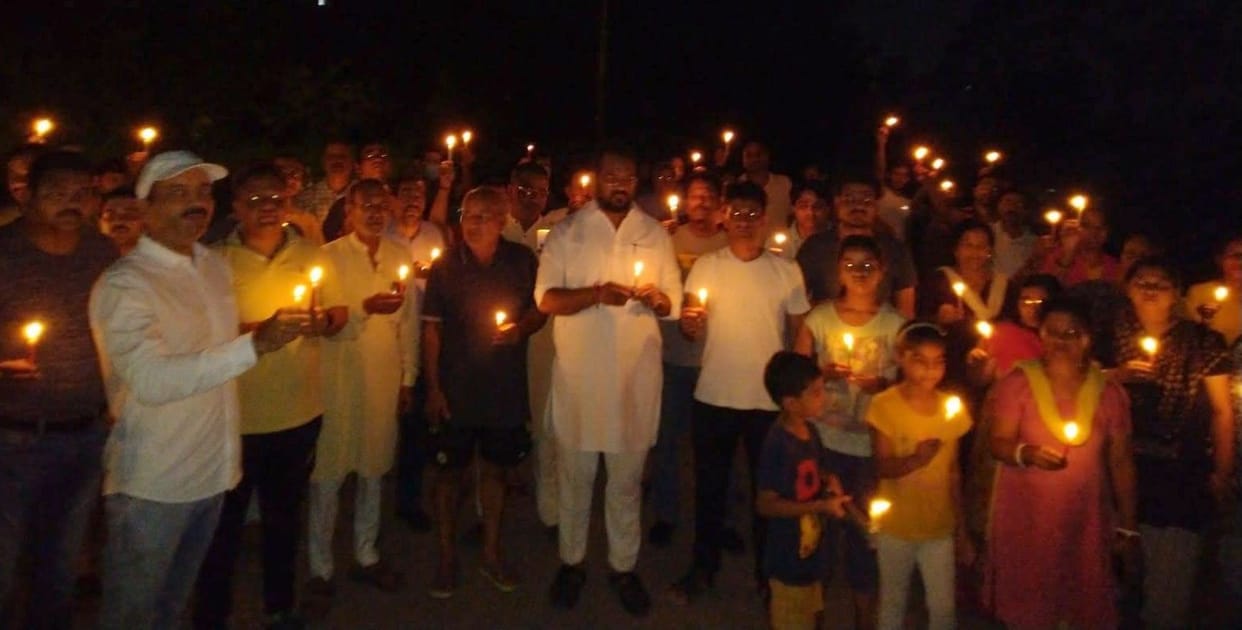 People of Edel Divine Court Society took out candle march and expressed their displeasure