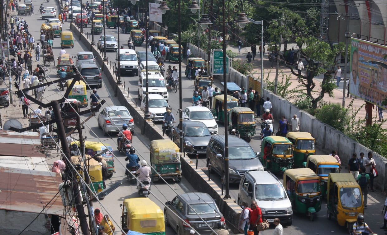 People stuck in jam from morning till evening