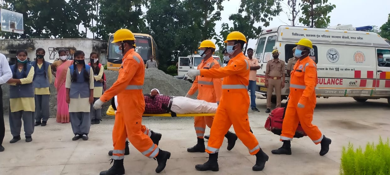 Mock Drill: Practiced earthquake prevention