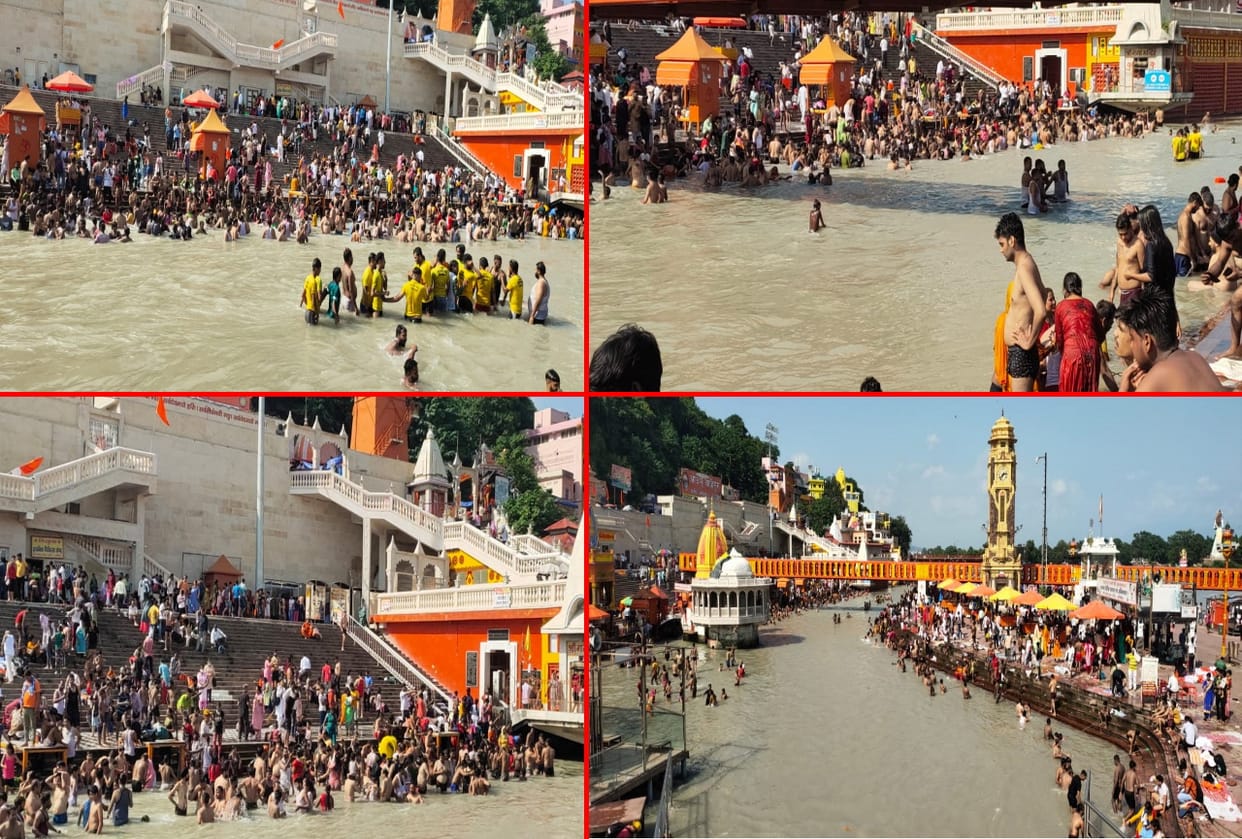 Pitru Paksha 2021: Purnima Shradh Ganga Snan in Haridwar, See Photos