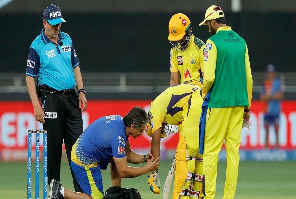 IPL 2021 Chennai Super Kings Captains MS Dhoni on ambati rayudu injury update said he was smiling in the change room so it looks like the injury is not a fracture