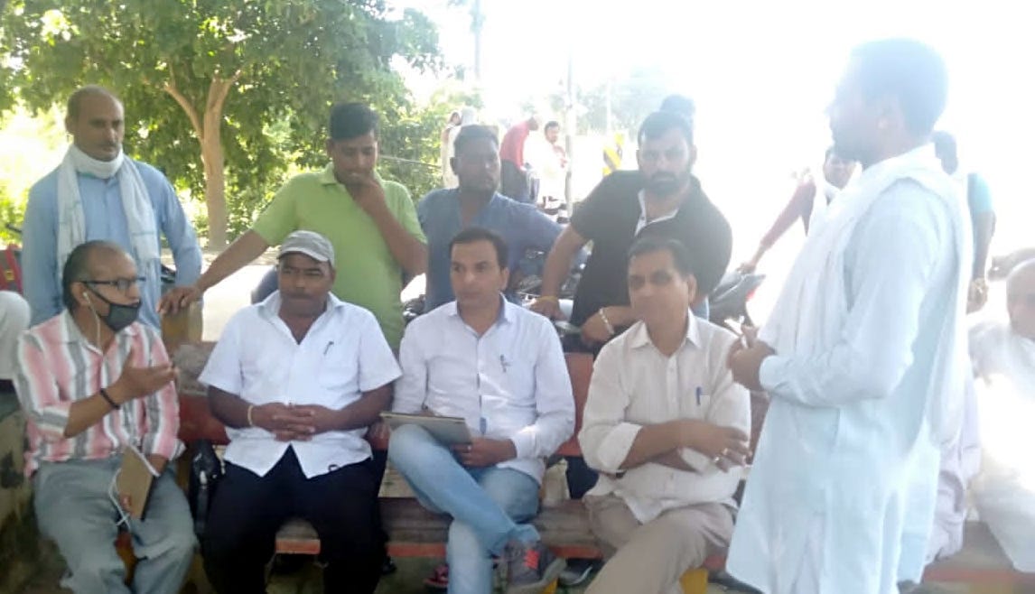 Opposition of the team reached Bhaju village
