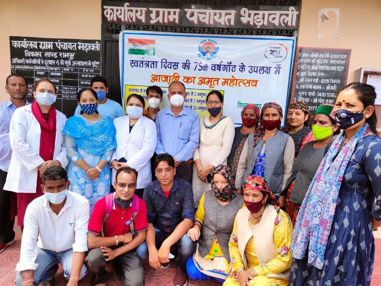 health camp in bhadwali panchyat rampur