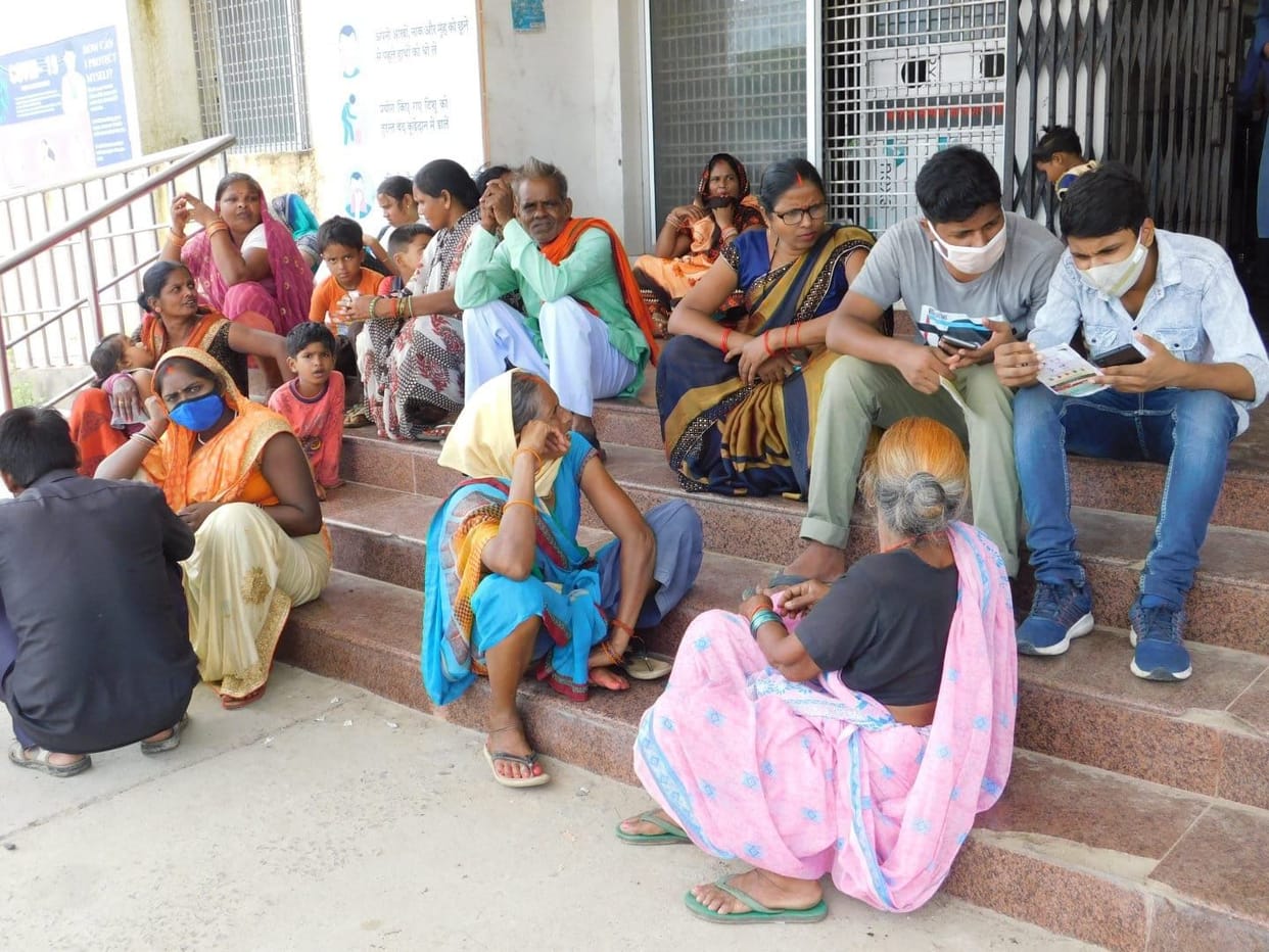 vaccinated after waiting for hours