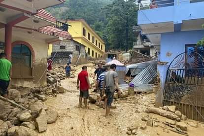 Two dozen houses damaged by landslide