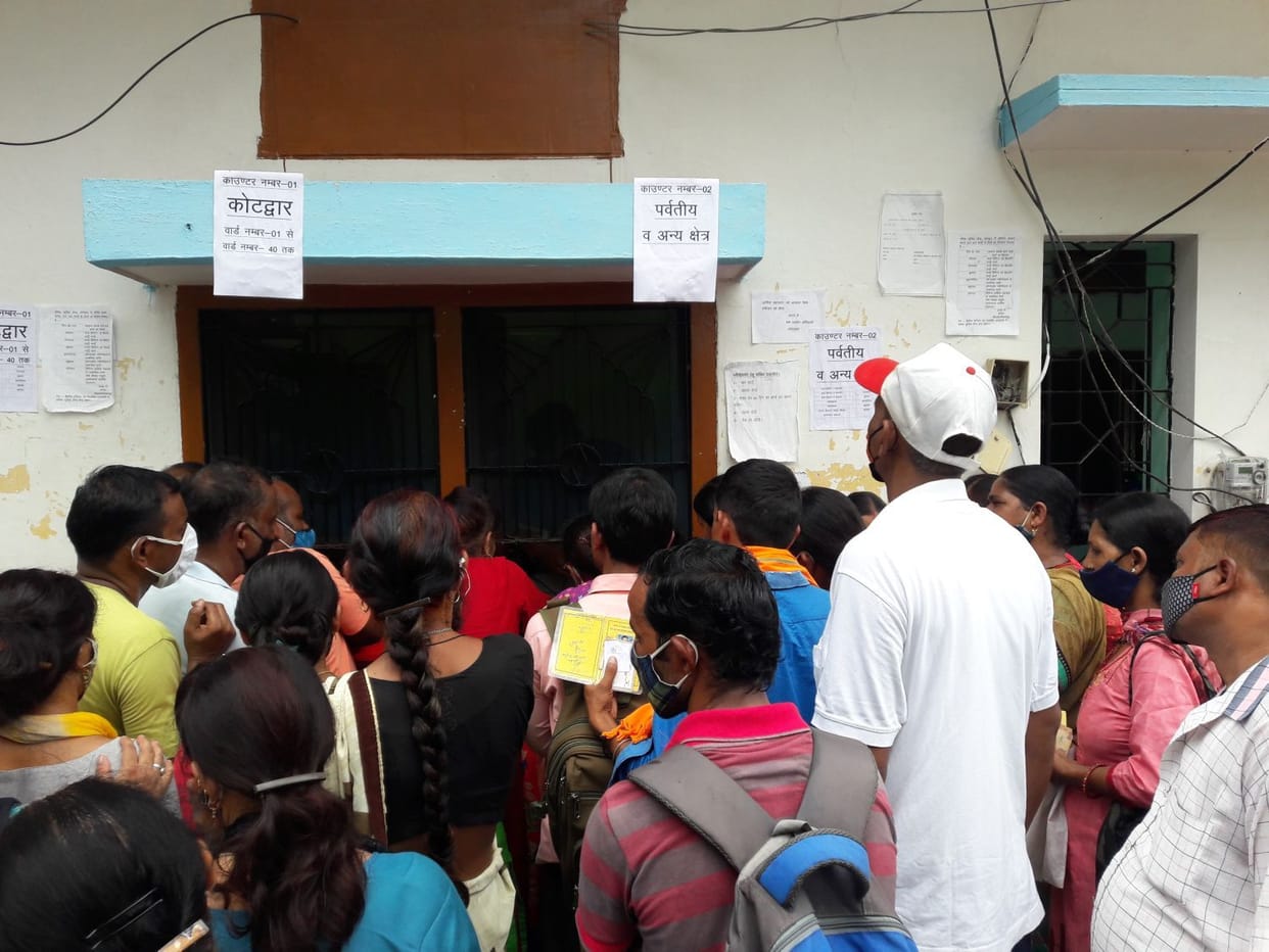 Separate counter for workers of hill area