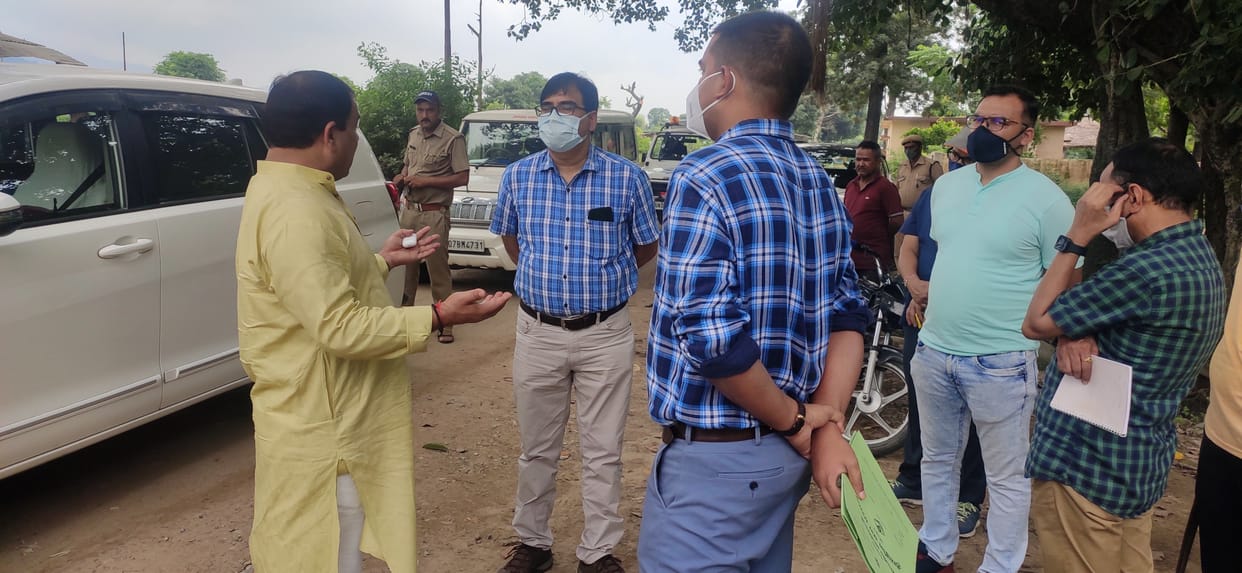 Forest Minister inspected Chilarkhal-Laldhang road