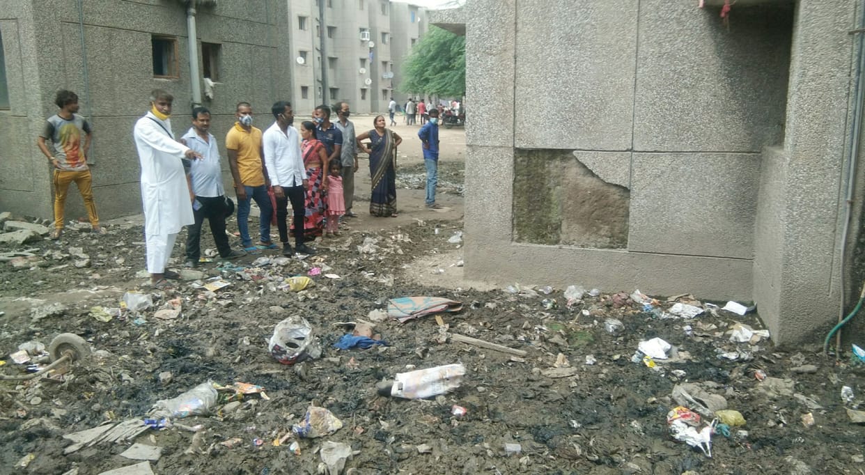 EWS flats of Dabua Colony not cleared