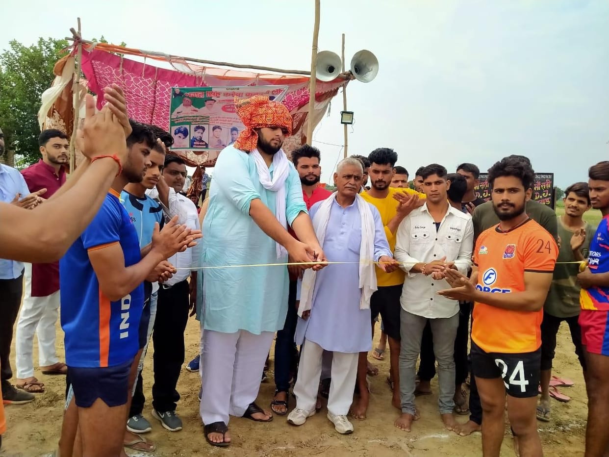 Hathras: Palwal's team defeated Karaiya's team in Kabaddi