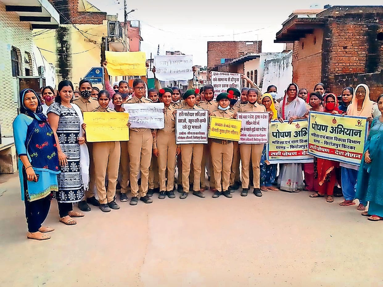 'Eat green leafy vegetables - drive away malnutrition'