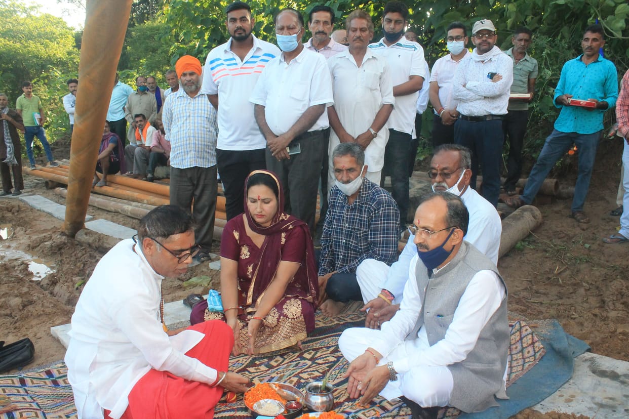 Satti performed Bhoomipujan of irrigation scheme in Chattgarh