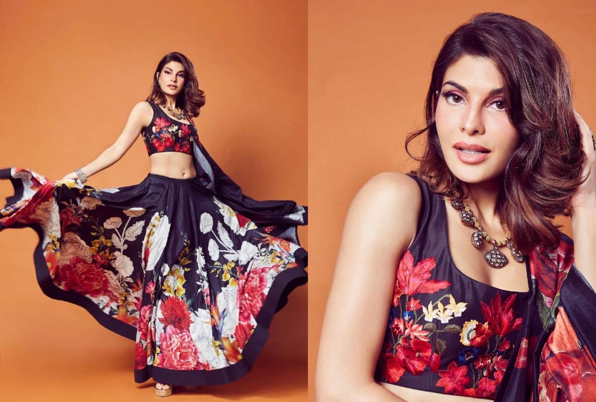 Jacqueline Fernandez floral print lehenga pictures and Cost