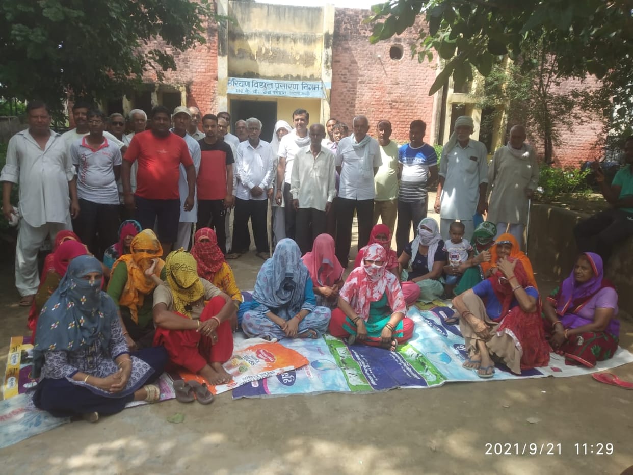 The people of the colony staged a sit-in to demand a way out of the power house