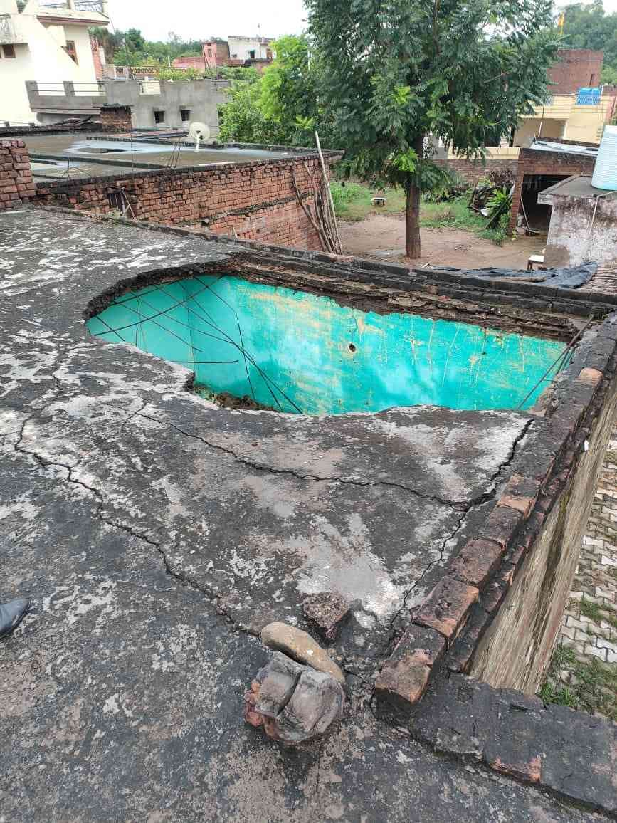 The house got damaged due to rain in Majra
