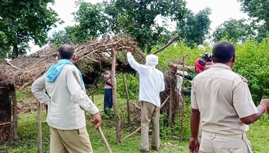 Department removed two dozen huts built on forest land