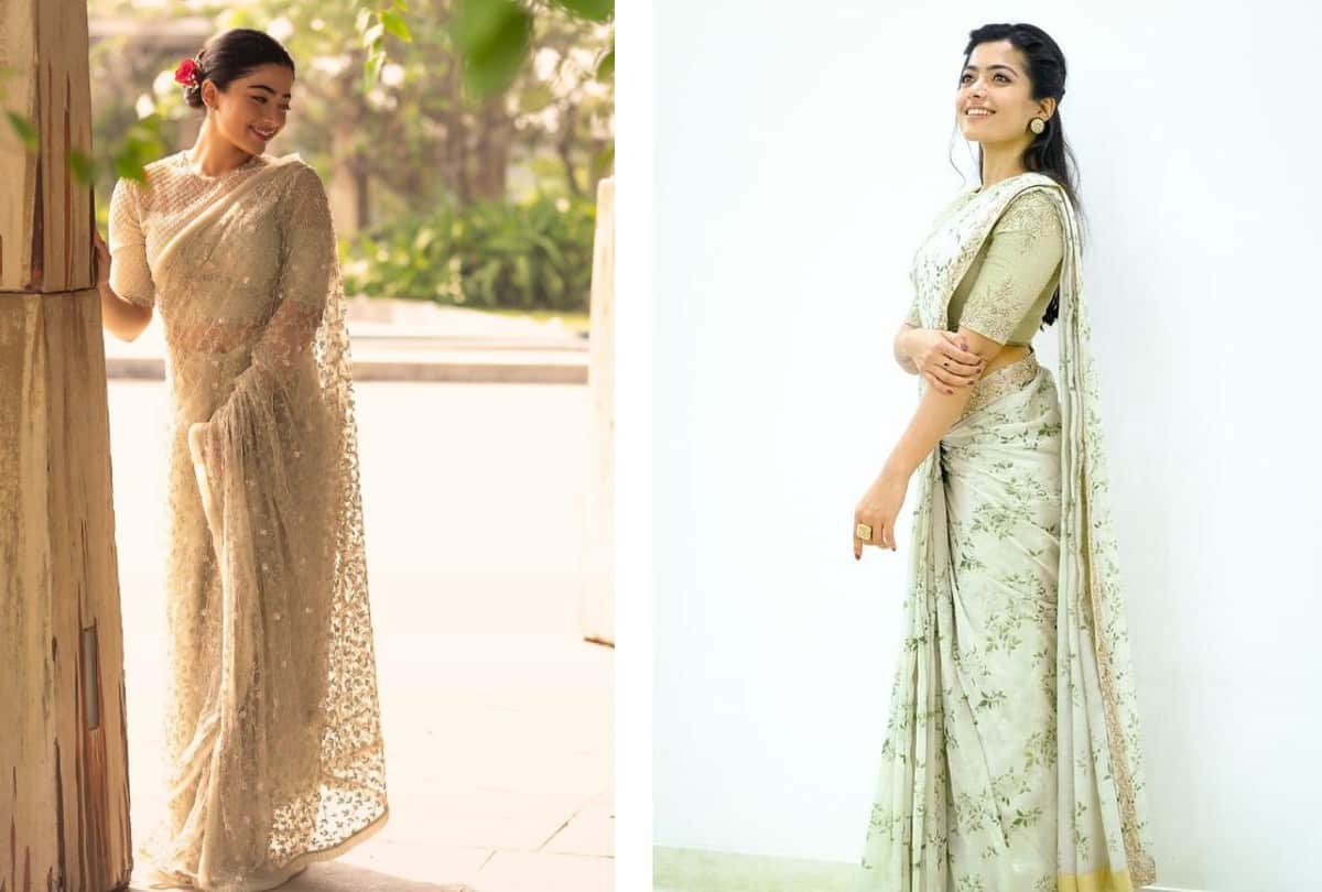 Rashmika Mandanna Traditional look Saree Photos
