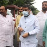लखनऊ पहुंचे यूपी के चुनाव प्रभारी केंद्रीय मंत्री धर्मेंद्र प्रधान।