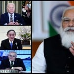 प्रधानमंत्री नरेंद्र मोदी ने इसा साल मार्च में भी क्वाड देशों के राष्ट्राध्यक्षों के साथ वर्चुअल बैठक में हिस्सा लिया था।